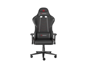 Scaun gaming Genesis Nitro 550 G2, material Synthetic PU + Textil, reglabil pe inaltime, greutate maxima suportata 150 kg, inaltime scaun reglabil 46.5 - 53.5 cm, spatar ajustabil 150°, dimensiuni roti 60mm, negru - Img 4