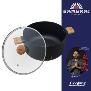 SEMIOALA ALUMINIU + CAPAC 24X12.5 CM, 5.3 L, RIKITO WATANABE, SAMURAI GOURMET, COOKING BY HEINNER - Img 3