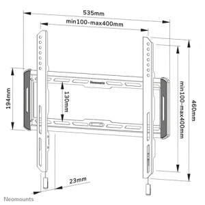 Suport TV de perete, Neomounts by Newstar WL30-550BL14, Fix, 32"- 65", VESA 400x400mm, suporta pana la 60kg, negru - Img 3