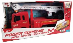 VEHICULE CU LUMINI, SUNETE SI FRICTIUNE, SCARA 1/6, 53 CM, AUTOSPECIALA POMPIERI ROSIE - Img 2
