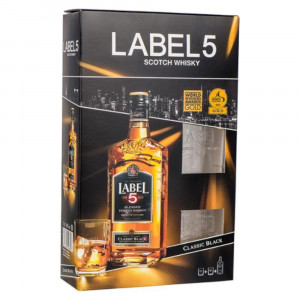 Whisky Label 5 0.7L + 2 Pahare