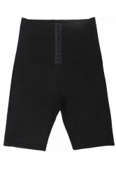 Colanti modelatori cu corset talie viespe, scurti, Black