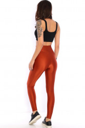 Colanti luciosi, lycra, talie inalta, Gold Aramiu, Super Glossy
