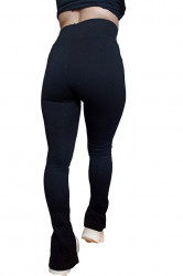 Colanti modelatori cu fermoare, talie inalta, Black