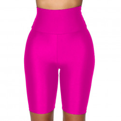 Colanti luciosi, lycra, scurti, talie inalta, Pink
