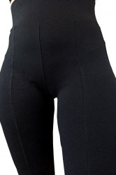 Colanti modelatori cu fermoare, talie inalta, Black