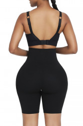 Colanti modelatori cu corset talie viespe, scurti, Black