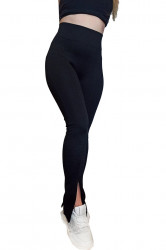 Colanti modelatori cu fermoare, talie inalta, Black
