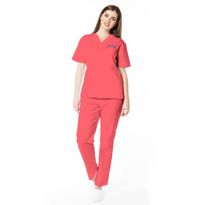 2. Poplin imprimat si alte tipuri renumite si de buna calitate_Kult-uniforma-femei-personalizata-coral