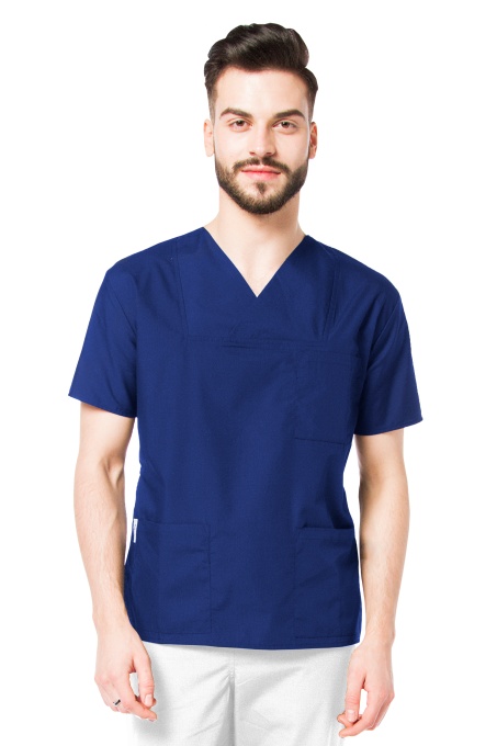Bluza medicala CLASS pentru barbati -Albastru safir