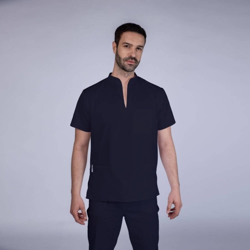Uniforma medicala STIL cu pantaloni pentru barbati-Bleumarin