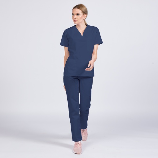 Uniforma medicala CLASS cu pantaloni pentru femei-Albastru nocturn