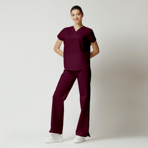 Uniformă Medicală Olimp Stretch pentru Femei-Visiniu - Img 1