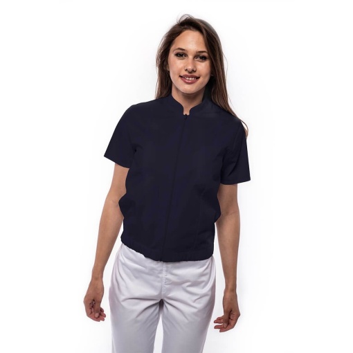 Bomber medical cu maneca scurta si bordura elastica pentru femei TRAFIC-Bleumarin