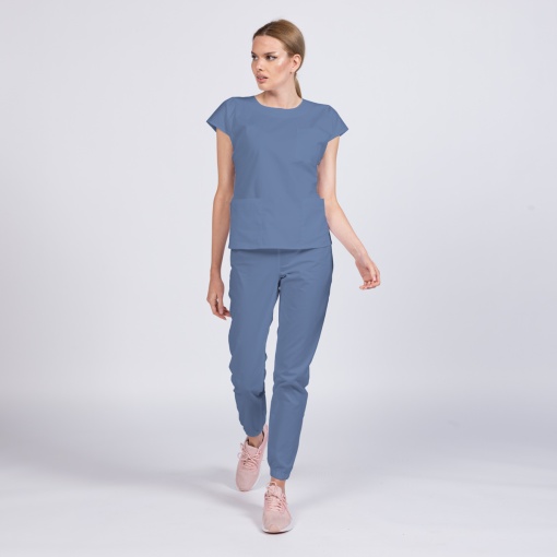 Uniforma medicala SPRINT stretch cu pantalon jogger pentru femei-Azur