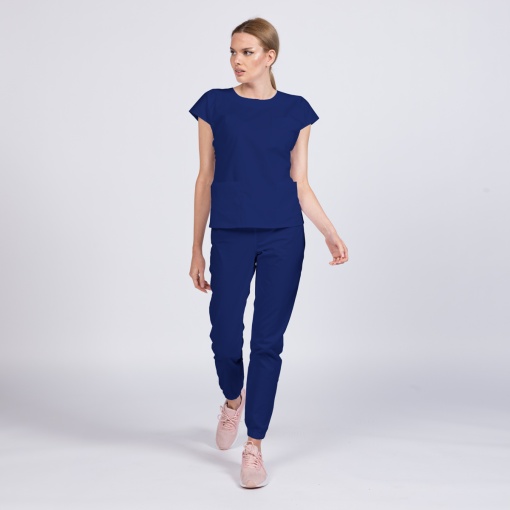 Uniforma medicala SPRINT cu pantalon jogger-Albastru safir