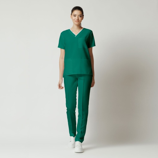 Uniformă Medicală Optim Stretch pentru Femei-Verde menta