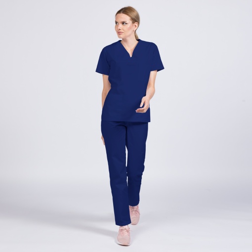 Uniforma medicala CLASS cu pantaloni pentru femei-Albastru safir