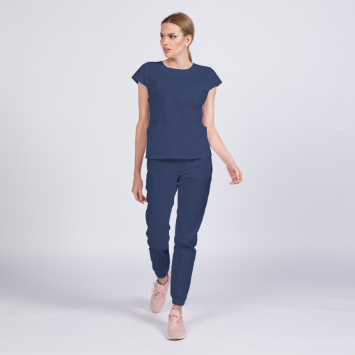 Uniforma medicala SPRINT cu pantalon jogger-Albastru nocturn