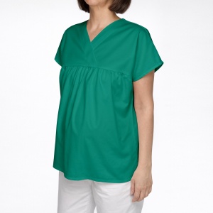 Bluza medicala Hope din poplin pentru viitoare mamici-Verde menta