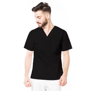 Bluza medicala KULT clasica pentru barbati -Negru