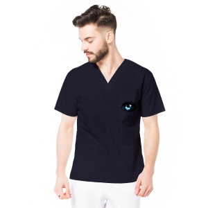 Bluza medicala KULT pentru oftalmologi -Bleumarin