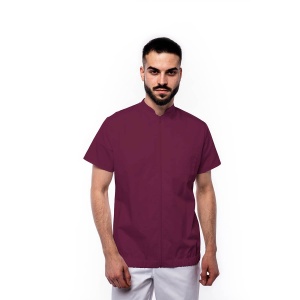 Bomber medical TRAFIC cu maneca scurta, fermoar si bordura elastic pentru barbati - Img 1