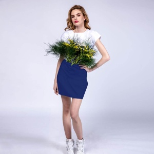 Fusta din elastan(stretch) 1 volan FRILL - Img 2