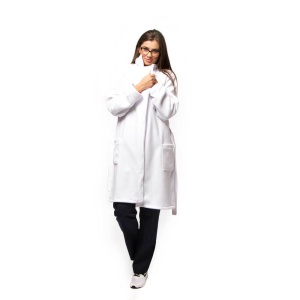 Halat medical de iarna pentru femei MAXIM-Alb