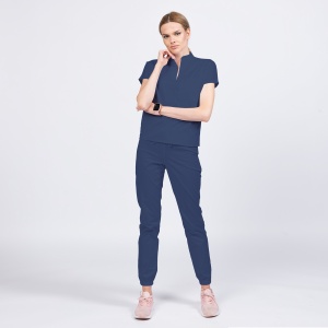 Uniforma medicala FABS cu pantalon jogger pentru femei -Albastru nocturn - Img 1