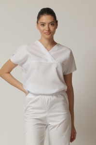 Uniformă medicală Olimp din vâscoză cu 9% elastan pentru femei – Olive - Img 12