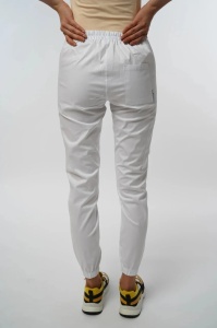 Uniforma medicala STIL cu pantaloni jogger pentru femei-Visiniu - Img 4