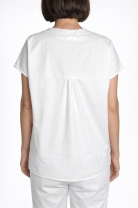 Bluza medicala Hope din poplin pentru viitoare mamici-Rosu - Img 3