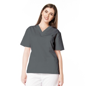 Bluza medicala KULT clasica din microfibra pentru femei-Gri