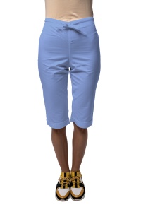 Pantaloni medicali ART clasici din poplin 3/4 cu manseta-Azur