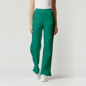 Pantaloni medicali ART din poplin evazat pentru femei-Verde menta