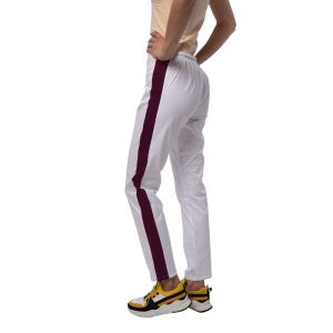 Pantaloni medicali ART stretch (cu elastan) Alb cu contrast Tangerine pentru femei