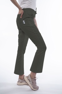 Pantaloni medicali ART stretch (cu elastan) flare pentru femei-Gri