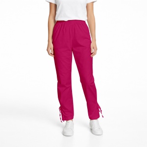 Pantaloni medicali Art Stretch cu fundă pentru femei-Magenta - Img 2