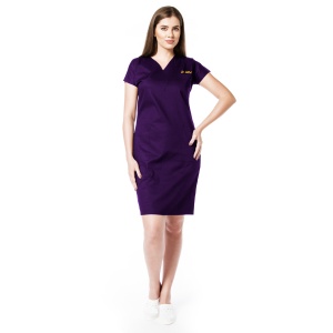 Sarafan medical din poplin personalizat ACTIVA -Liliac