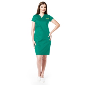 Sarafan medical din poplin personalizat ACTIVA -Verde menta