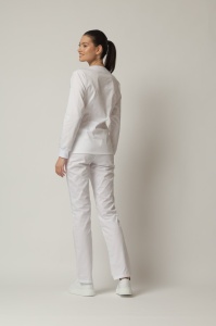 Uniformă Medicală KULT Stretch – Bluză cu Manșete și Pantalon Clasic-Negru - Img 3