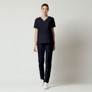 Uniformă medicală Optim din vâscoză cu 9% elastan pentru femei – Bleumarin