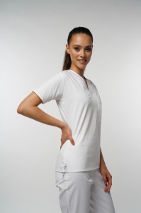 Bluza medicala KULT stretch (cu elastan) pentru femei-Albastru nocturn - Img 3