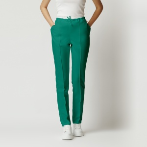 Pantaloni ART stretch(cu elastan) cu dunga pentru femei-Verde menta - Img 1
