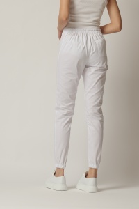 Pantaloni medicali ART jogger din poplin pentru femei-Turqoise - Img 4