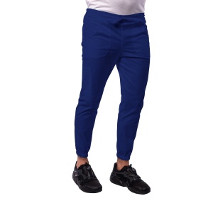 Pantaloni medicali ART stretch (cu elastan) Jogger pentru barbati-Albastru safir - Img 1