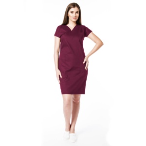 Sarafan medical din poplin ACTIVA-Visiniu