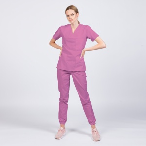 Uniforma medicala CLASS cu pantaloni jogger pentru femei -Fucsia