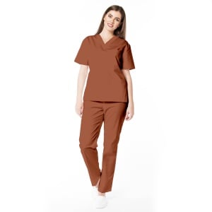 Uniforma medicala cu pantaloni pentru femei KULT -Caramel